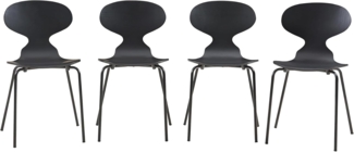 Esszimmerstuhl Kil 4er Set Schwarz [en. casa]