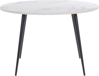 Esstisch Marmoroptik / schwarz ⌀ 120 cm ODEON
