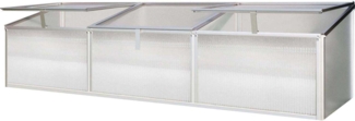 Vitavia Frühbeet Gaia 3X HKP 4mm 3 Dachfenster BxTxH 53x180x51cm Alu eloxiert