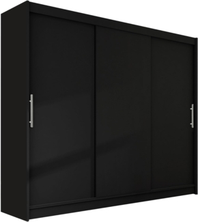 Kleiderschrank Aston II, ohne Beleuchtung, Farbe: Schwarz