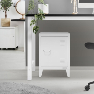ML-DESIGN Aktenschrank Metallschrank mit Schubladen freistehender Aufbewahrungsschrank (1-St) Lagerschrank Weiß Büroschrank Werkzeugschrank Stahlschrank