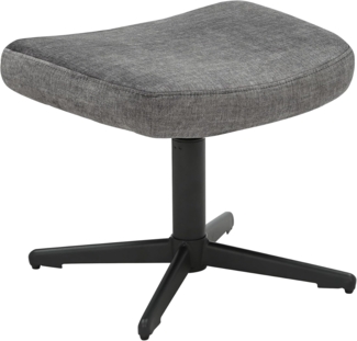 riess-ambiente Fußhocker VOGUE 45cm grau / schwarz - Samt, drehbar, Metallbeine, Modern (Einzelartikel, 1 St), Fußhocker im Industrial Design - ideal für Wohn- und Arbeitsbereiche