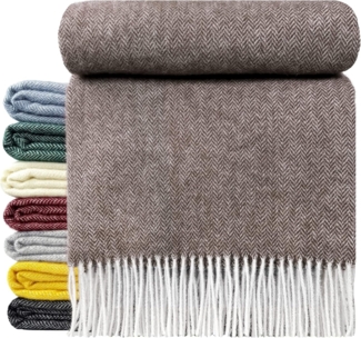 Wolldecke "TIROL-A" 100 % Wolle, 140 x 200 cm in versch. Farben, STTS