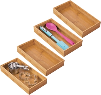 mDesign Aufbewahrungsbox Schubladenbox Organizer Besteckkasten 4er Set
