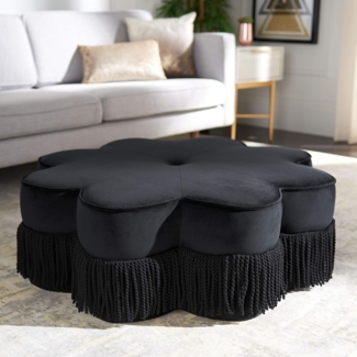 SAFAVIEH Gepolstert Hocker, Schwarz, 100 X 100 X 35