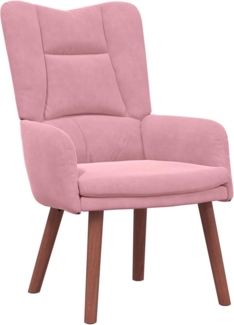 vidaXL Entspannungsstuhl Rosa 63 x 67 x 94 cm Samt 42001807