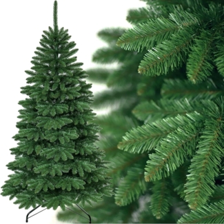 QLS Künstlicher Weihnachtsbaum NK13, Fichtenbaum, Tannenbaum mit Ständer 120-250 cm Christbaum Wohnzimmer
