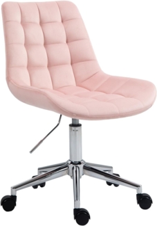 SVITA Schreibtischstuhl MICKY, Kinderstuhl, Samtbezug, gepolstert, höhenverstellbar, Rosa