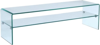 Vente-unique - TV-Möbel mit 1 Ablage - Glas - STILEOS