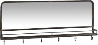 Laursen - Wandspiegel Ablage 6 Haken (3181-25) Metall Schwarz Industrial Vintage