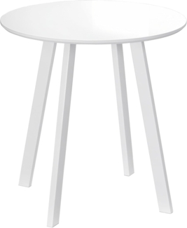 HOMCOM Esstisch Runder Küchentisch für 2 Personen (Rundtisch, 1-St, Esszimmertisch), Weiß Ø72 x 75cm