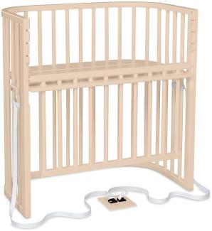 babybay Beistellbett, Buchenholz, beige lackiert, 89 × 51 cm