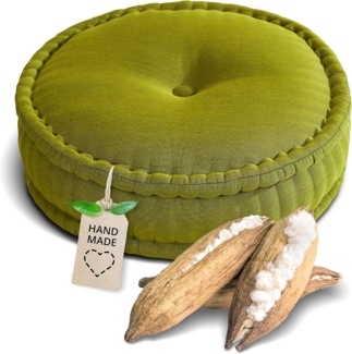 livasia Meditationskissen Zafukissen groß (Basic) vegan und handgefertigt, 46x14cm, Kapok