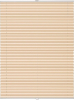 ondeco Plissee Klemmfix auf Maß für alle Fenster innen, ohne Bohren, Montage Klemmträger Sonnenschutz Sichtschutz Rollo Blickdicht - Hellorange - B): 61-70 cm, H): 101-150 cm