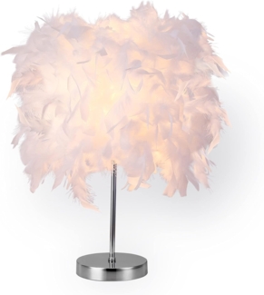 Tischlampe Federkugel 4.7098.01 Ø20CM mit Entenfeder WEISS