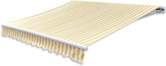 vidaXL Gelenkarmmarkise Handbetrieben 300 cm Gelb/Weiß 275558