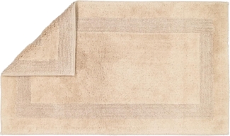 Cawö Wende-Badteppich Luxus Uni Sand (60x60 cm) 1000-375-60/60