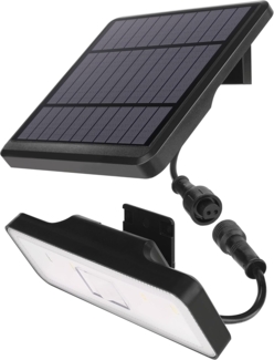 EMOS - LED Solarlampe SUNNO für Außen mit Bewegungsmelder - Solar Wandleuchte für Haus/Garten mit 1,8m Kabel - 120° Sensor-Reichweite 6m - 3 Lichtmodi, Helligkeit max. 1300lm, Neutralweiß - schwarz