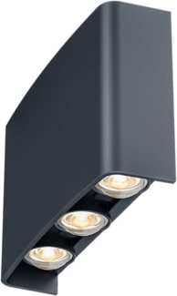 LED Wandleuchte Außen Anthrazit Strahler 6X1W UP&Down Außenwandleuchte CCT 3In1 IP65
