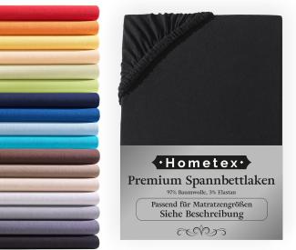 Hometex Premium Textiles Spannbettlaken Premium Boxspringbett Spannbetttuch ideal für Wasserbett und Matratzen, Jersey, Gummizug: Rundumgummizug, Spannbettlaken Premium Qualität 190 g/m², Gekämmte Baumwolle