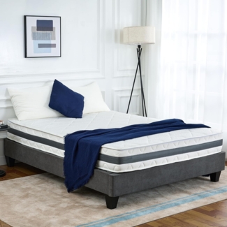 EGO HOME Matratze 180x200 cm Härtegrad H3 Taschenfederkernmatratze Höhe 23 cm Ergonomische 7 Zonen Federkernmatratze 180x200 cm mit Komfortschaum und Microfaser-Bezug für Kinder und Erwachsene