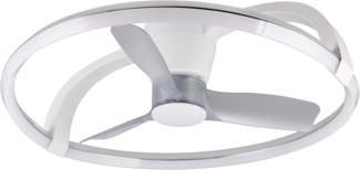 LED Deckenleuchte STOCKHOLM mit Ventilator & Fernbedienung Weiß, Ø 73,5cm