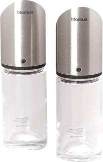 blomus Salzstreuer Salz und Pfefferset Livo Salzstreuer und Pfefferstreuer Glas Edelstahl, (2er Set)