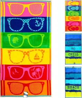 jilda-tex Strandtuch, 100% Baumwolle (1-St), weiche Frottee-Veloursqualität