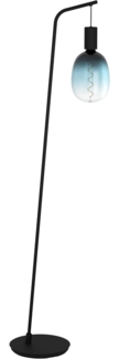 Eglo 43758 Stehleuchte CRANLEY Stahl schwarz E27 1X40W L:43cm B:6cm H:170cm mit Fußtrittschalter