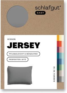 Schlafgut Kissenbezug EASY Jersey|Kissenbezug einzeln 70x90 cm| grey-mid