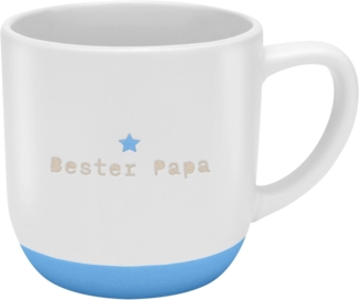 GRUSS & CO Tasse mit Garvur "Bester Papa" | Steinzeug, 40 cl, mehrfarbig | Geschenk Papa, Vatertag, Geburtstag | 48989