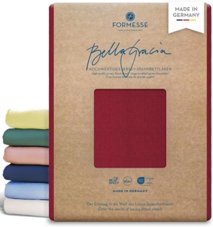 Formesse Jersey Spannbetttuch Bella Gracia|120x200 - 130x220 cm| carminrot