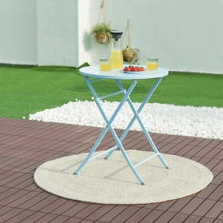 Klapptisch Sande Stahl 71xØ62 cm Himmelblau [en. casa]
