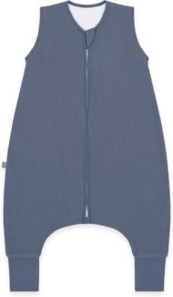 emma & noah Baby Schlafsack mit Füßen 1.0 TOG, Ganzjahres Schlafsack mit Beinen für den Frühling, Sommer und Herbst, 100% Bio-Baumwolle, OEKO-TEX Zertifiziert (Essential Blau, 100 cm)