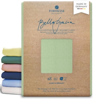 Formesse Jersey Spannbetttuch Bella Gracia|200x220 - 200x240 cm| pistazieFormesse Jersey Spannbetttuch Bella Gracia