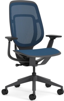 Karman Steelcase Ergonomischer Bürostuhl, höhenverstellbarer Stuhl mit Baltic-Blau Bezug