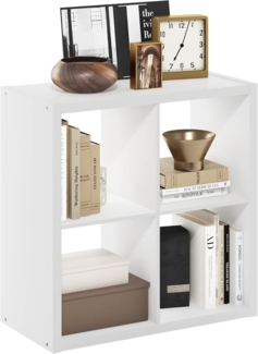 Furinno Dekorativer Würfel-Aufbewahrungs-Organizer, 4 Würfel, Weiß