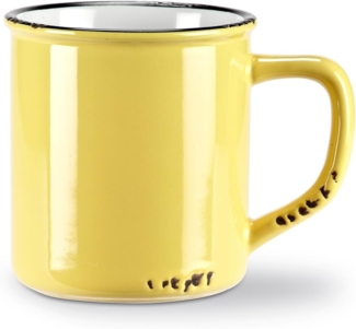 Abbott Collection Tasse aus Steingut, Emaille-Optik Casual 14 oz gelb