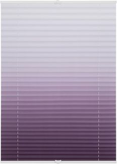 Lichtblick Plissee Klemmfix, ohne Bohren, verspannt, Farbverlauf taupe weiß, 130 x 60 x 3 cm