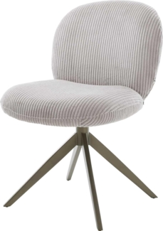 Drehstuhl Nube-Flex Cord Silbergrau Kreuzgestell breit Effektfinish Titan 360° drehbar Wippfunktion Taschenfederkern