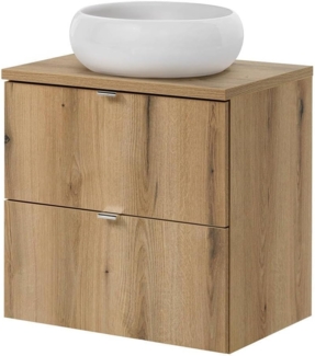Waschtisch Skelbolu mit Schubladen 60x72x40 cm Eicheoptik [en. casa]