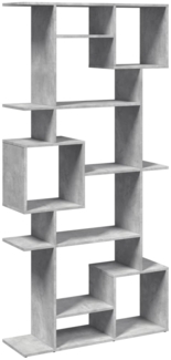 vidaXL Bücherregal Betongrau 92x29x188 cm Holzwerkstoff 3310319