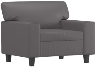 vidaXL Sessel Grau 60 cm Kunstleder 359409
