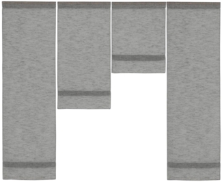 EXPERIENCE Scheibengardine Scheibengardine modern 3er I 4er Mini Flächenvorhang Set Anthrazit 4049 I 4050 Breite 90 cm I 120 cm (4 St), Stangendurchzug, halbtransparent, Lintex, Modern, Karo, Kitchenline