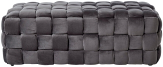 Jahnke Hockerbank WEB ART L (1 St), Hocker, Couchtisch, Beistelltisch gepolstert in edler Flechtoptik