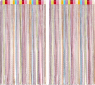 vidaXL Fadenvorhänge 2 Stk. Mehrfarbig 100x250 cm 4102037