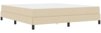 vidaXL Boxspringbett mit Matratze Creme 180 x 200 cm Stoff 3398512