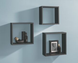 Dolle Würfelregal Frame 30 x 30 cm schwarz 3er-Set