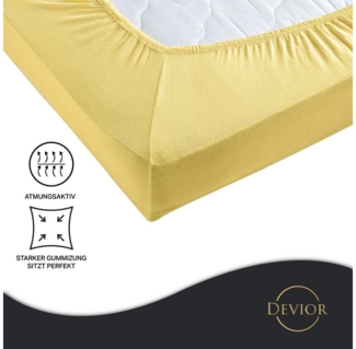 Devior Spannbettlaken für Standardmatratzen und Kinderbetten - 100% Baumwolle, 135 g/m², Jersey, Gummizug: Rundumgummizug, Kinderspannbettlaken bis 22cm Matratzenhöhe, atmungsaktiv & farbenfroh