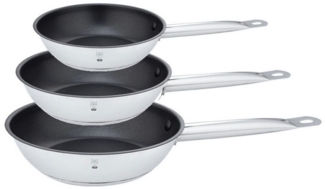 Gustav Voss Pfannen-Set Bratpfannenset Bratpfannen SEVILLA Pfanne, Edelstahl (Induktionsbratpfannen-Set, 3-tlg, Pfannenset 20 + 24 + 28 cm), induktionsfähig